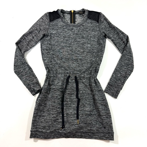 Alala Weekender Mini Dress Long Sleeve Grey Athleisure - Picture 1 of 8